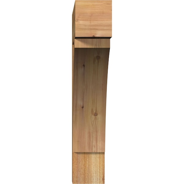 Thorton Block Rough Sawn Bracket, Western Red Cedar, 6W X 32D X 32H